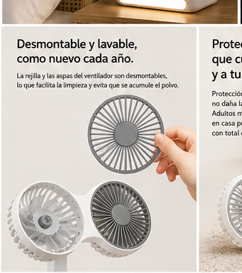 Ventilador doble cabezal automático
